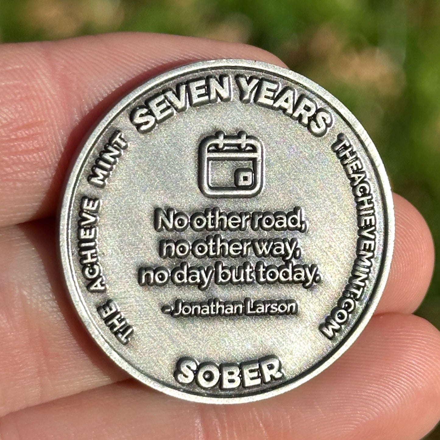 Seven Years Sober sobriety coin