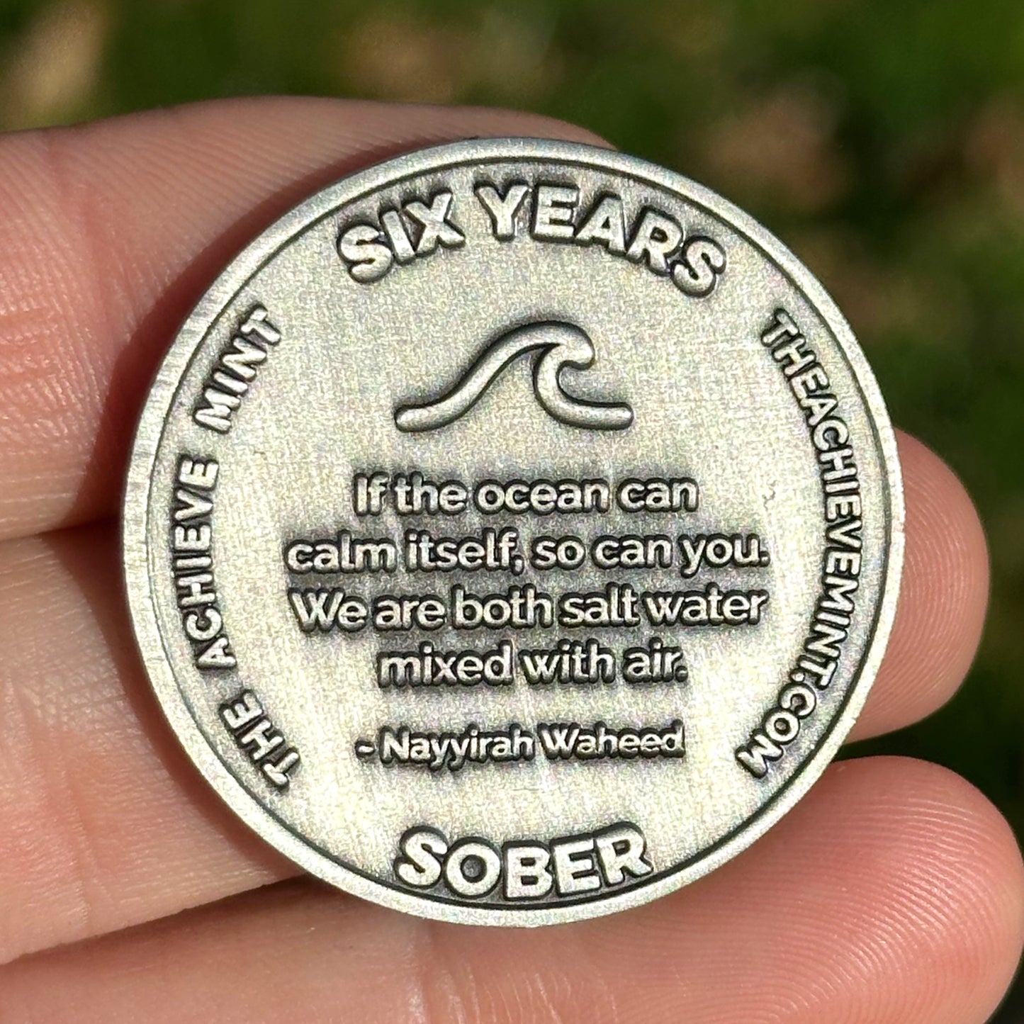 Six Years Sober sobriety coin