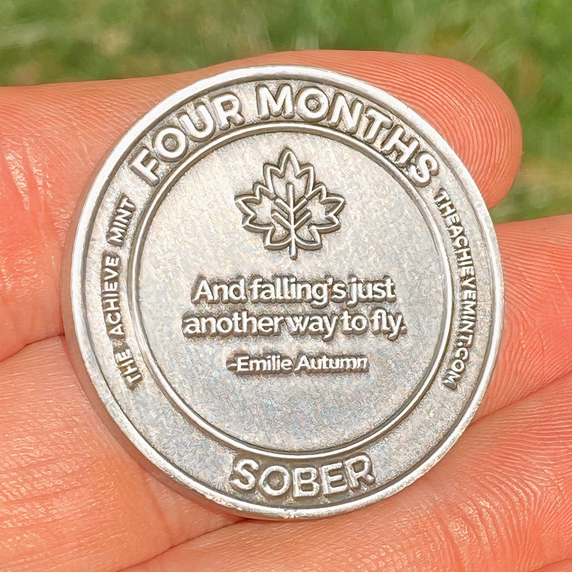 Four Months Sober sobriety coin - The Achieve Mint