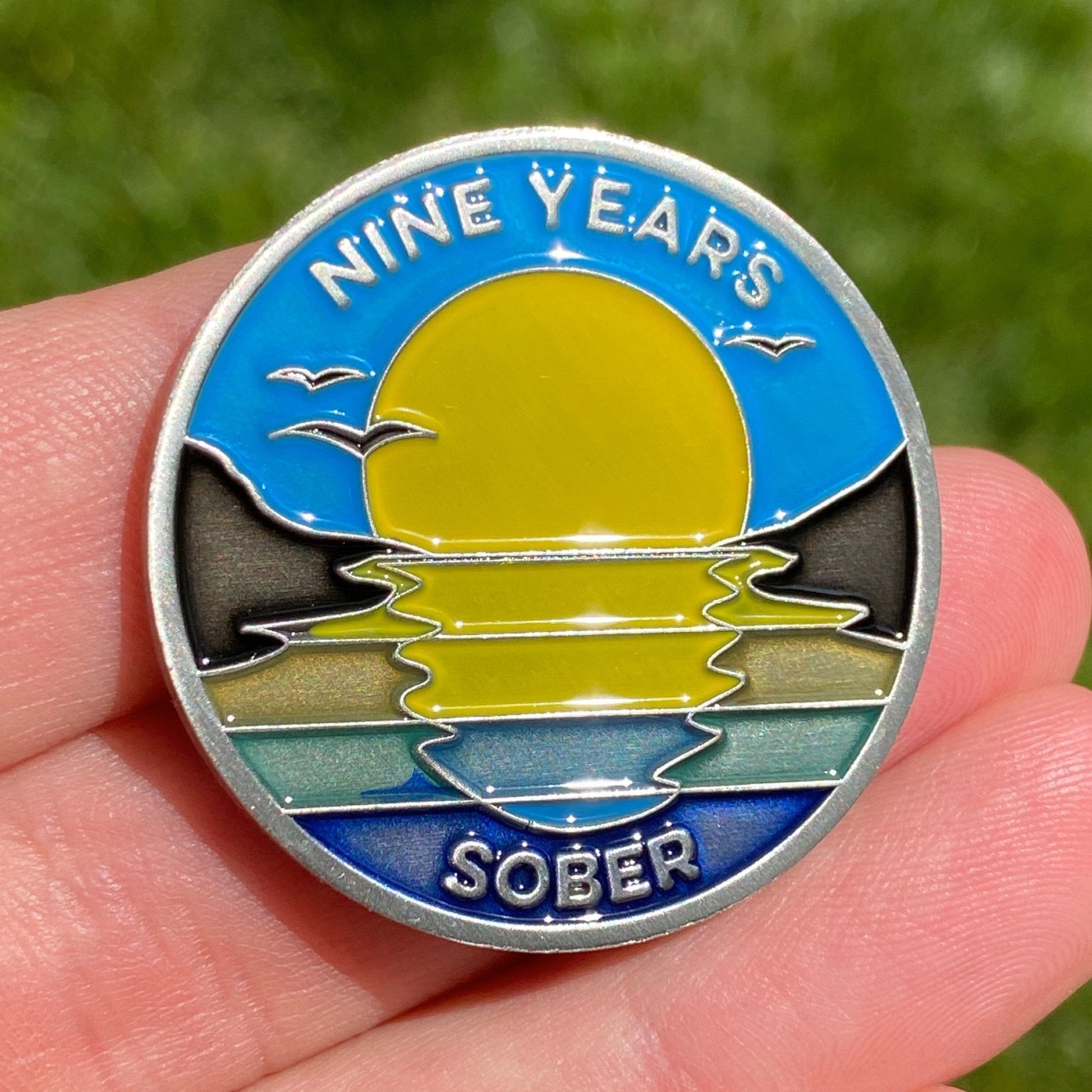 Nine Years Sober sobriety coin - The Achieve Mint