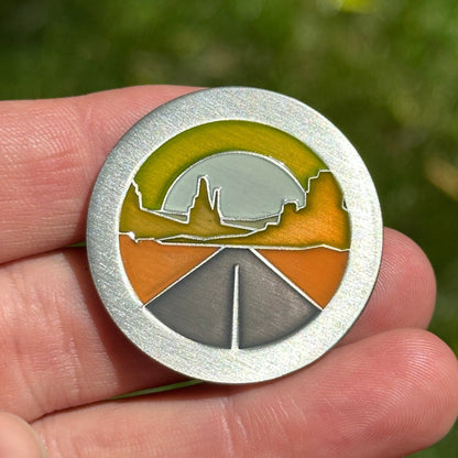Personalized Color Desert Road coin - The Achieve Mint