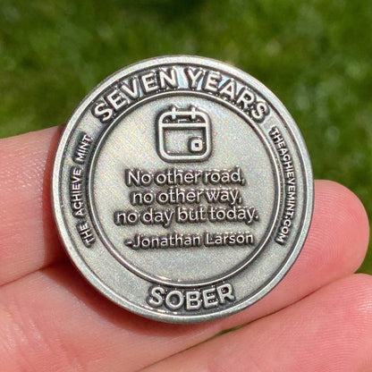 Seven Years Sober sobriety coin - The Achieve Mint