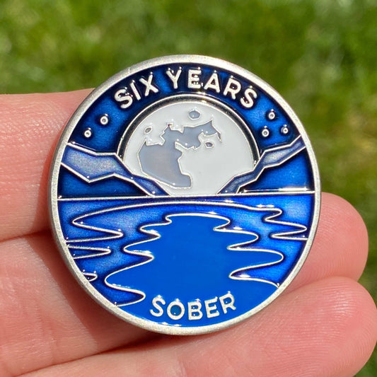 Six Years Sober sobriety coin - The Achieve Mint