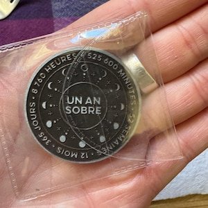 Myriam's Custom Any Year Moons Phases sobriety coin