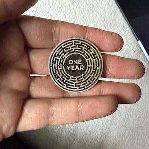 Steven's Custom Recovery Maze sobriety coin