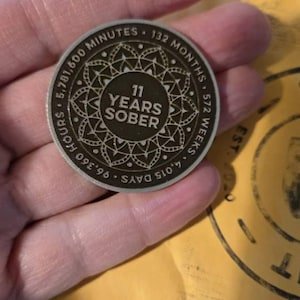 Becca's Custom Any Year Mandala sobriety coin