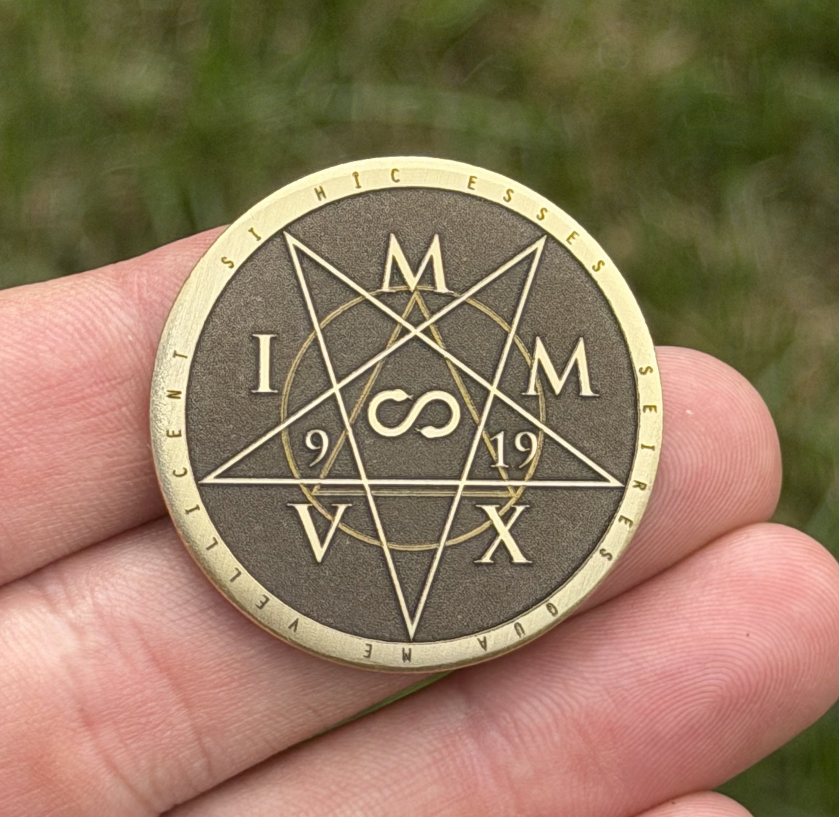 Custom bronze sobriety coin
