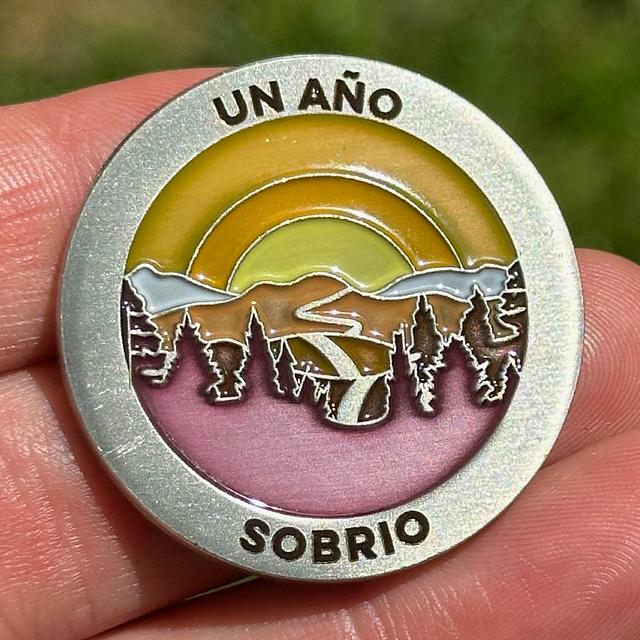 Customer photo for Custom Color Appalachian Trail sobriety coin review