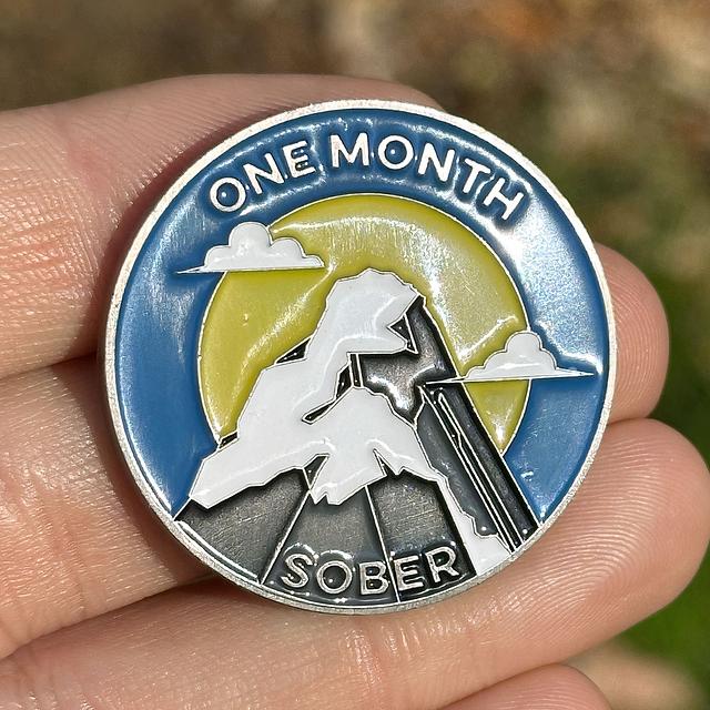 Customer photo for One Month Sober sobriety coin review