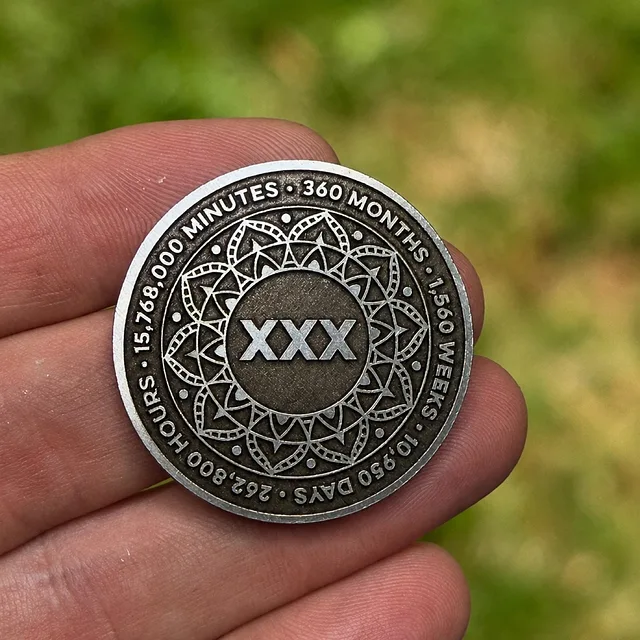 Custom 30 Year Sobriety Coin
