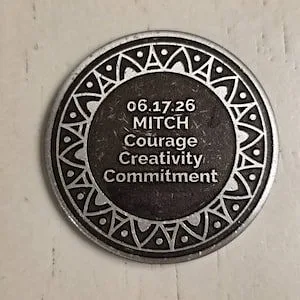 Alisande's Custom Any Year Mandala sobriety coin