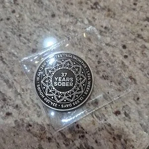 Lori's Custom Any Year Mandala sobriety coin