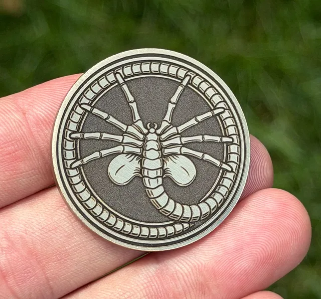 Custom Alien 22 Year Sobriety Coin