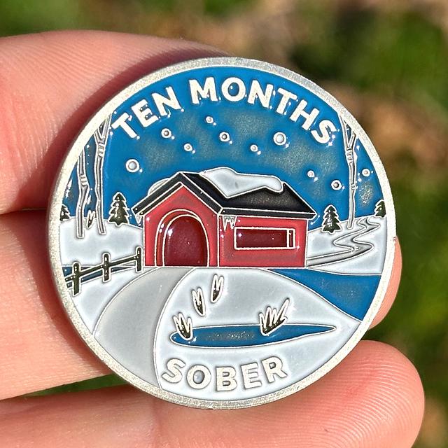 Customer photo for Ten Months Sobriety sobriety coin review