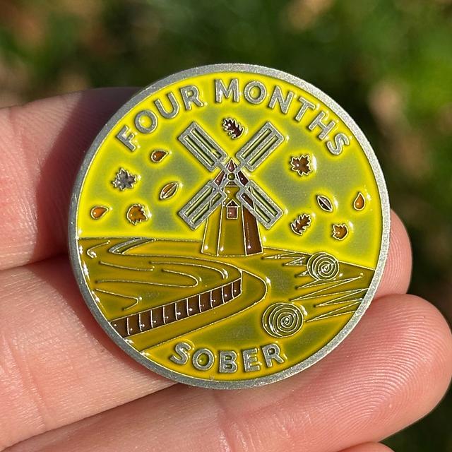 Customer photo for Four Months Sober sobriety coin review